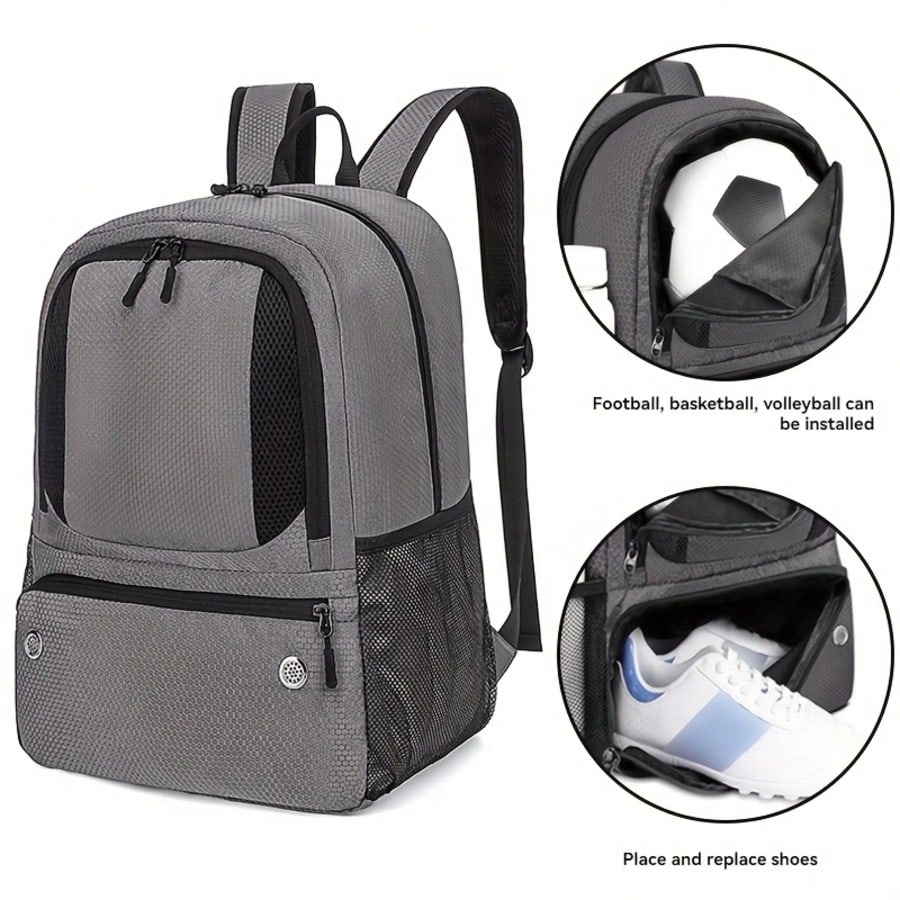 Gym Ball - Soccer Bag Backpack, Basketball School Bag