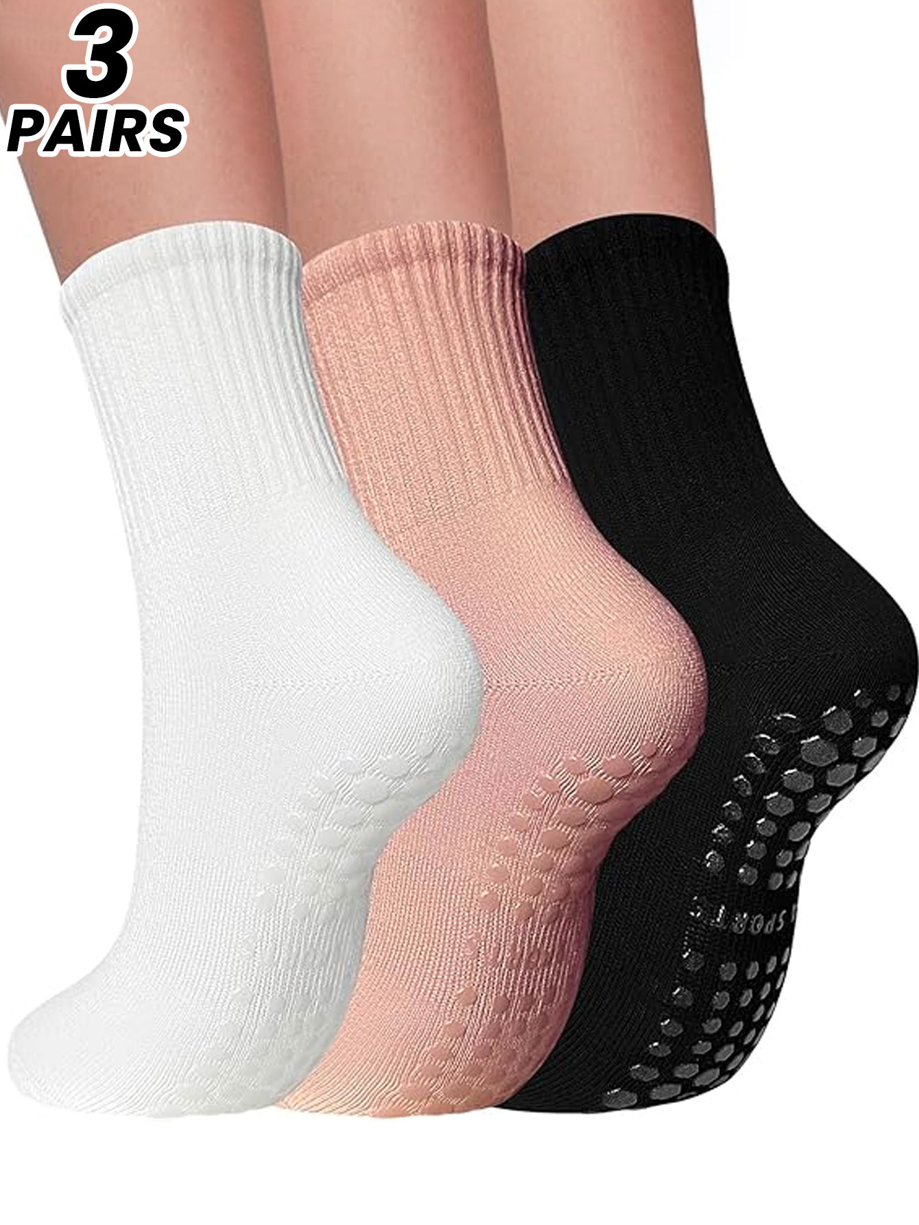 Yoga Mat - 3 pairs of professional yoga socks