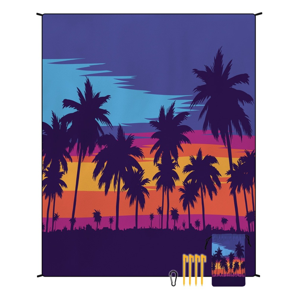 Yoga Mat - Palm Tree Beach Towel 71x86.6in Sheet