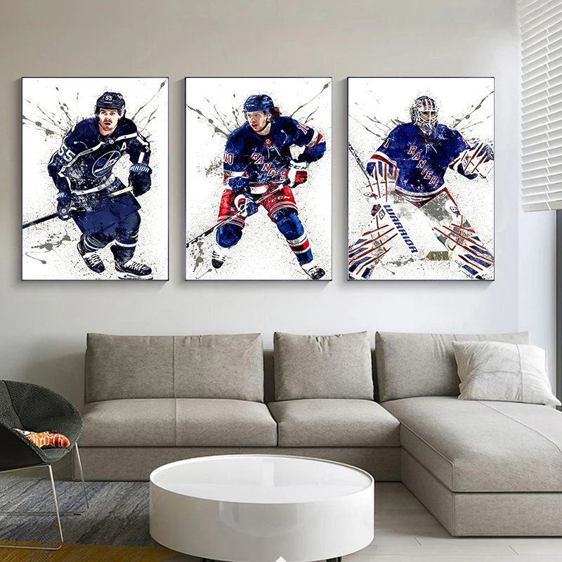 Abstract Ice Hockey Portrait S - Sports Equipment Poster review and price