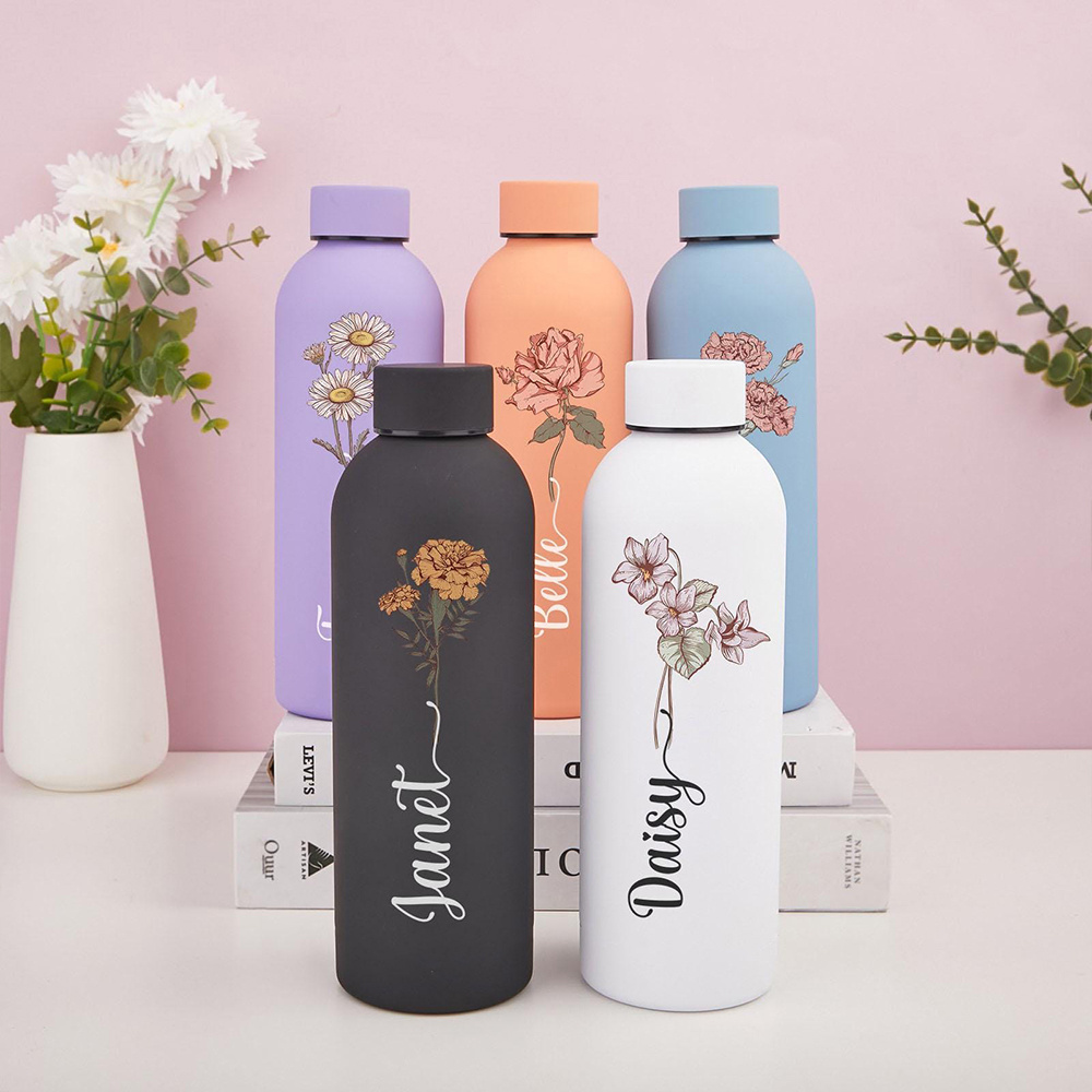 Customized Floral Water Bottle - Sports Water Bottle Insulated review and price