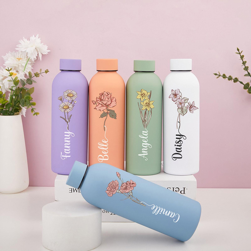 Customized Floral Water Bottle - Sports Water Bottle Insulated review and price