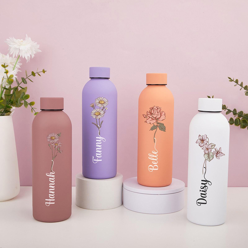 Customized Floral Water Bottle - Sports Water Bottle Insulated review and price