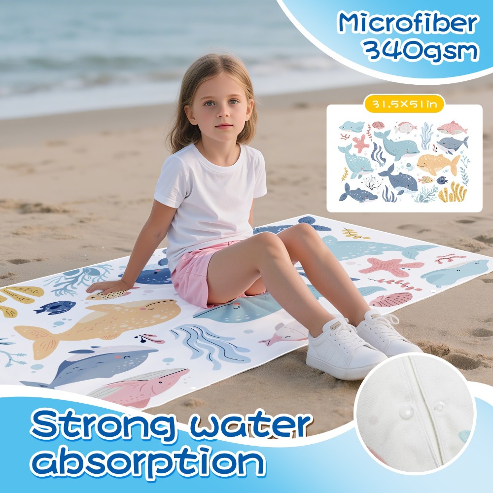 Cartoon Pattern Beach Towel Ki - Yoga Mat review and price