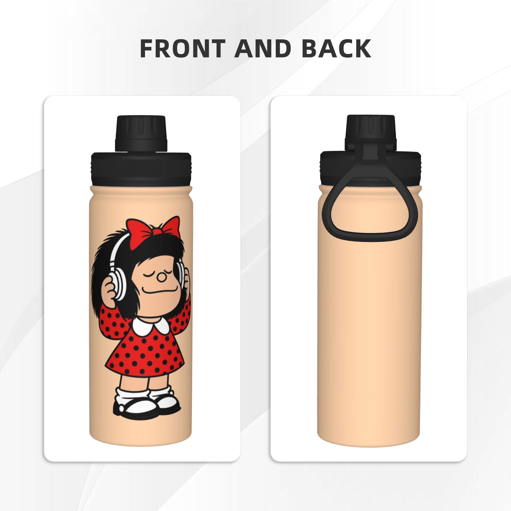 Cartoon M-Mafaldas 18OZ Sports - Sports Water Bottle Insulated review and price