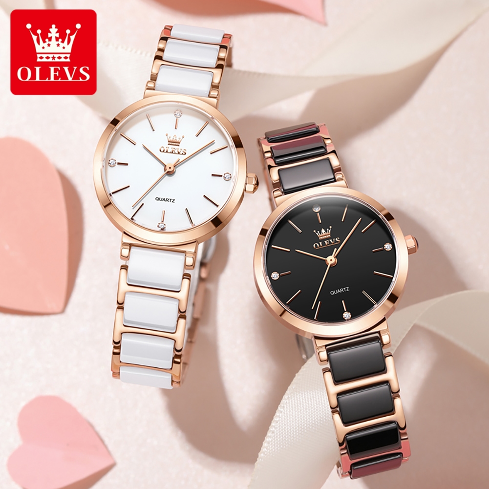 OLEVS Women Watch 5877 Luxury  - Resistance Band review and price