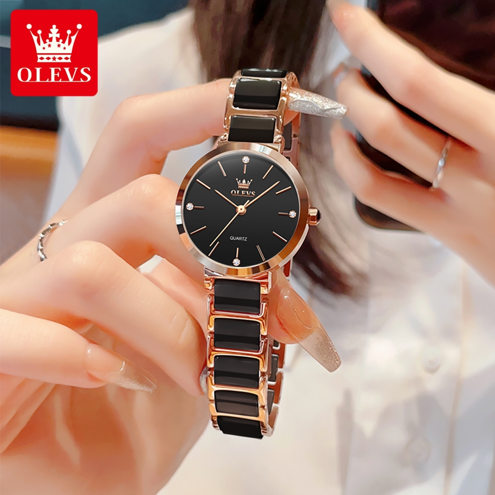 OLEVS Women Watch 5877 Luxury  - Resistance Band review and price