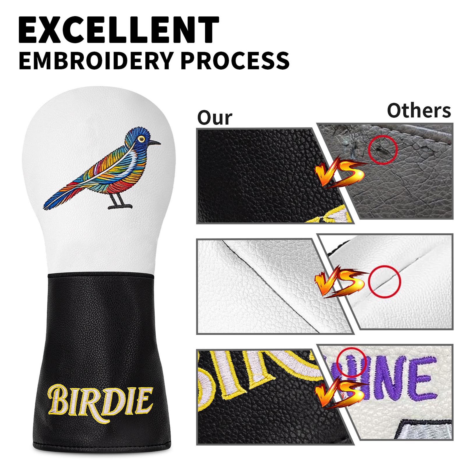 Colorful Bird Embroidery Golf  - Resistance Band review and price